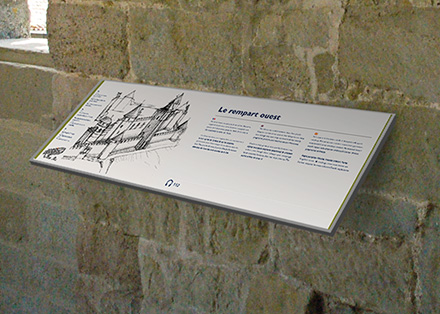 Tout pour plaire - signalétique culturelle - pupitre - carcassonne - centre des monuments nationaux